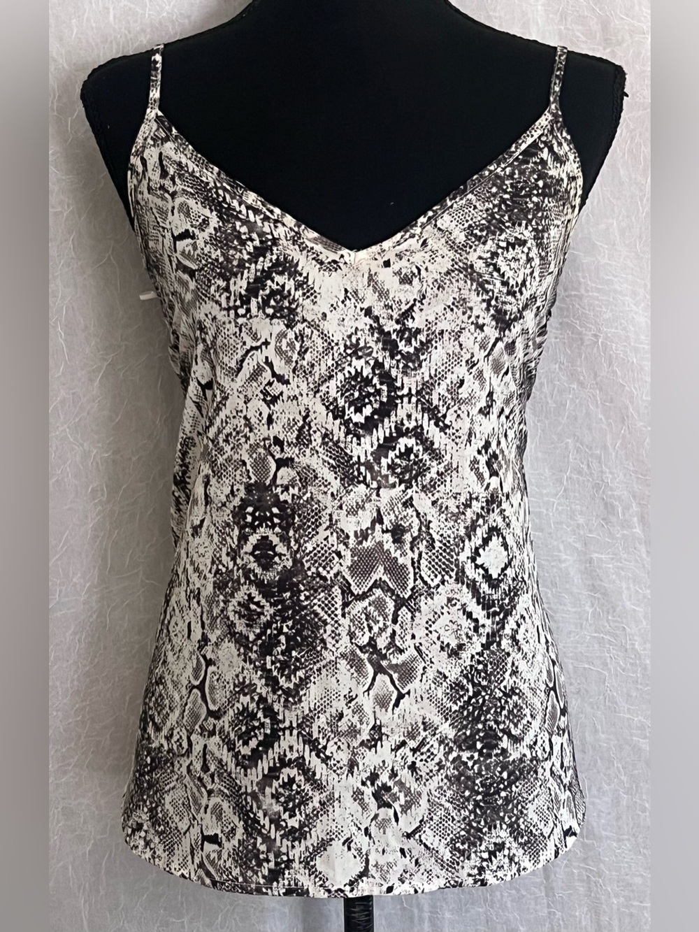 Allison Joy Black & White Snake Print tank